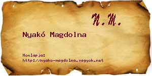 Nyakó Magdolna névjegykártya